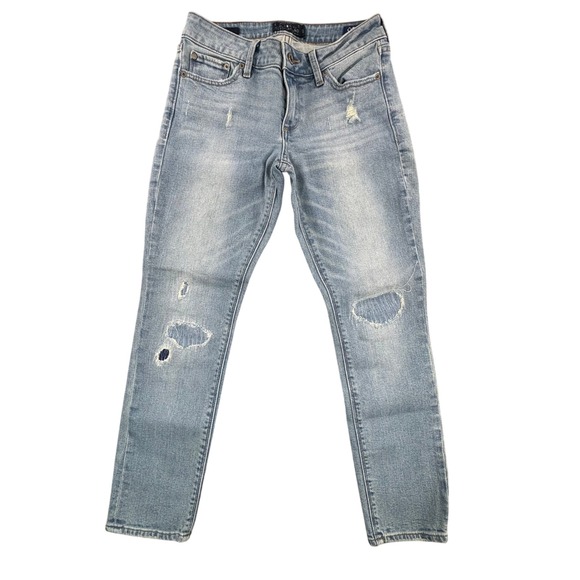 Lucky Brand Denim - Lucky Brand Lolita Capri Jeans Womens 29x26 Light Wash Distressed 7W13491 Denim